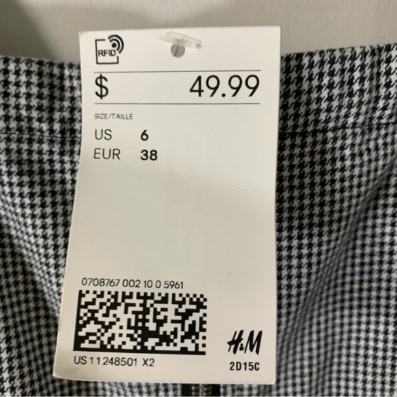 H&M houndstooth Suspender Dress black & White - Picture 11 of 11